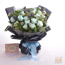 【Flower20 Florist】Romantic Korean Wave: 18 Select Rose Bouquet | Korean Florist Fresh Flower Design | Hong Kong Florist Recommendation